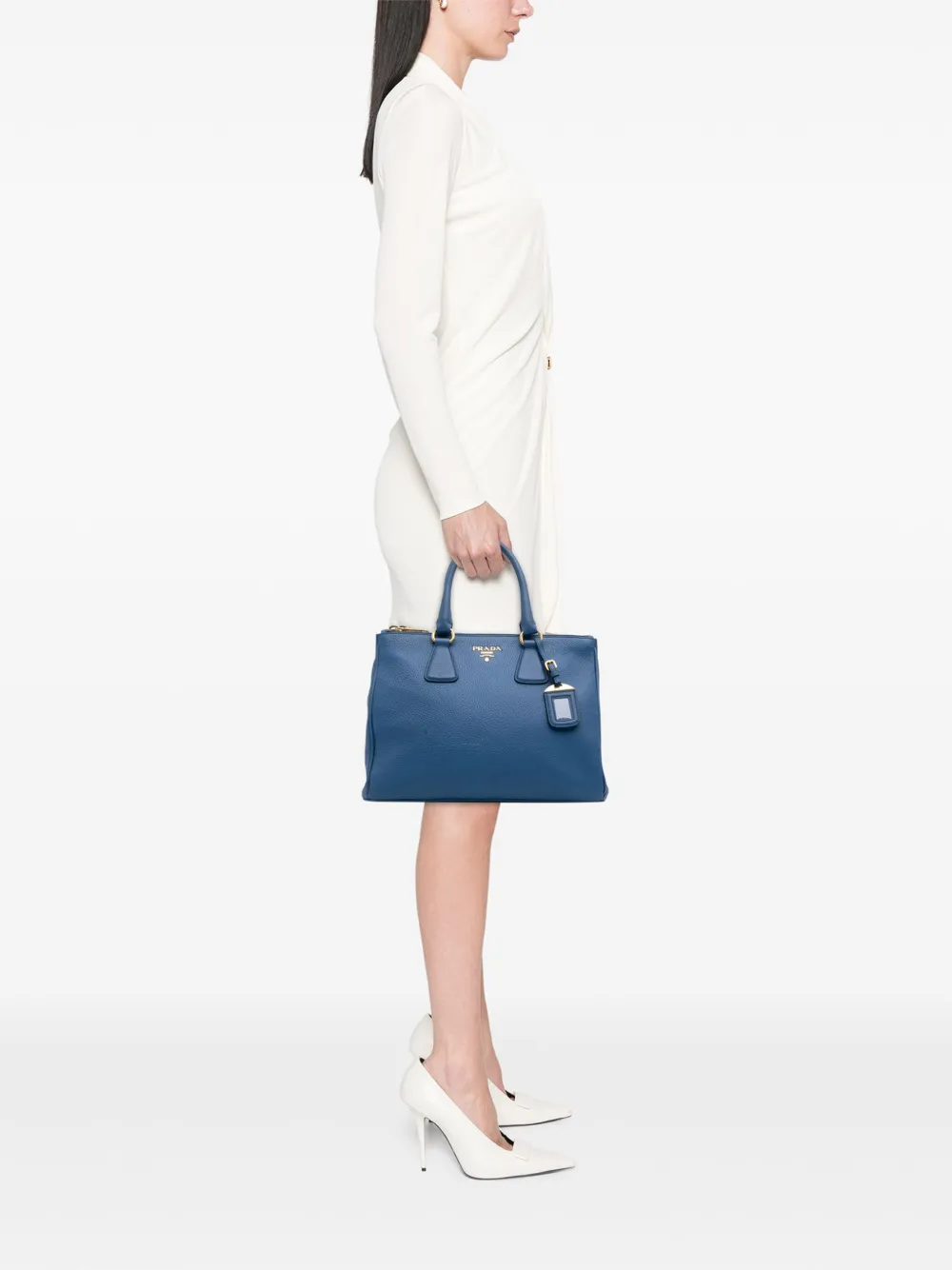 Prada Pre-Owned 2010-2025 Vitello Daino Double Zip Convertible Tote satchel | Pre-Owned | Image 2