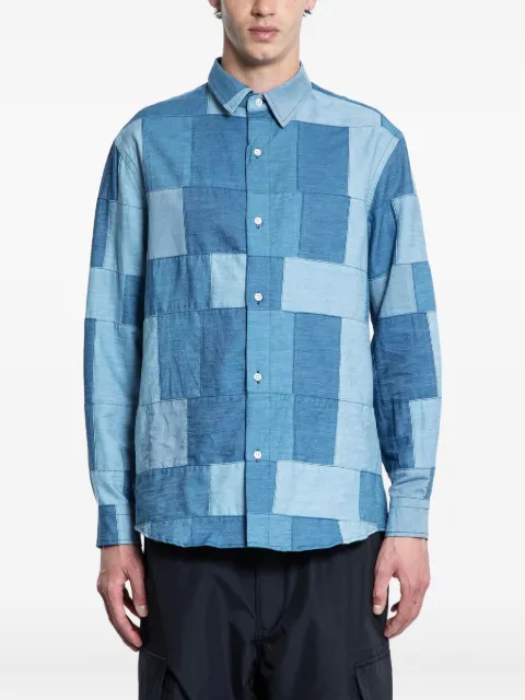 KUON patchwork denim shirt