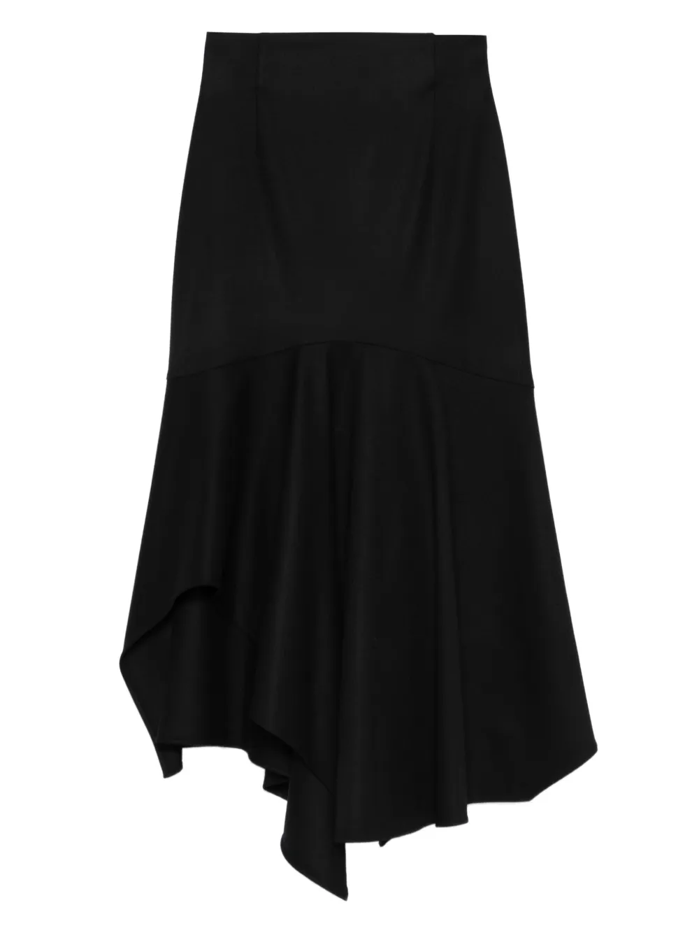 asymmetric ruffled skirt