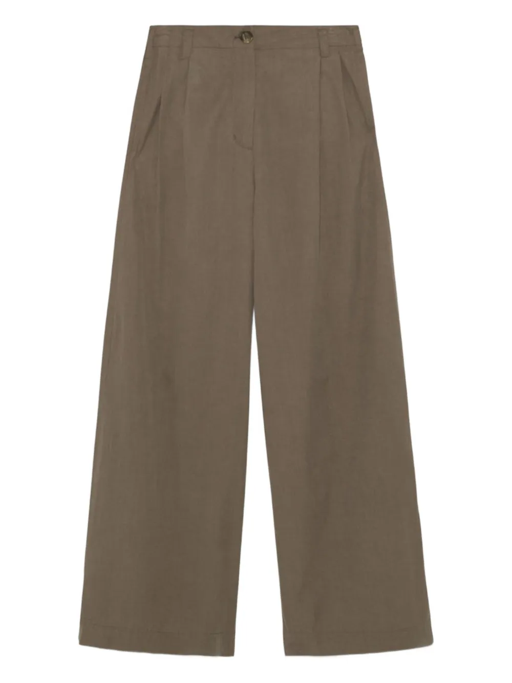 Simkhai pleated button-fastening trausers Bruin