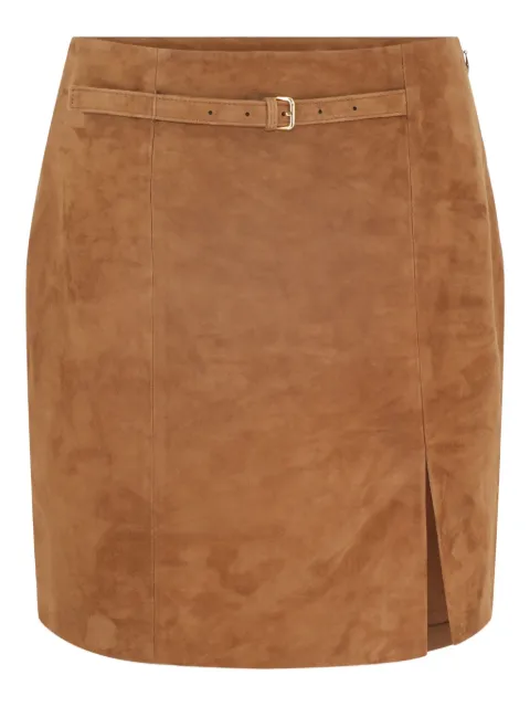 Vince belted suede skirt