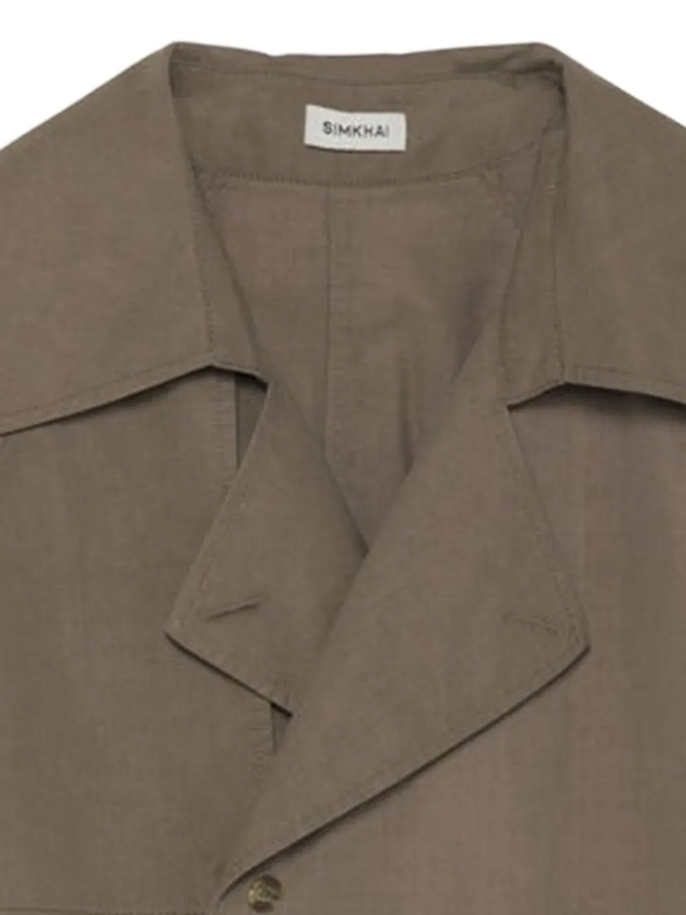 Simkhai double-breasted short-sleeved top Bruin