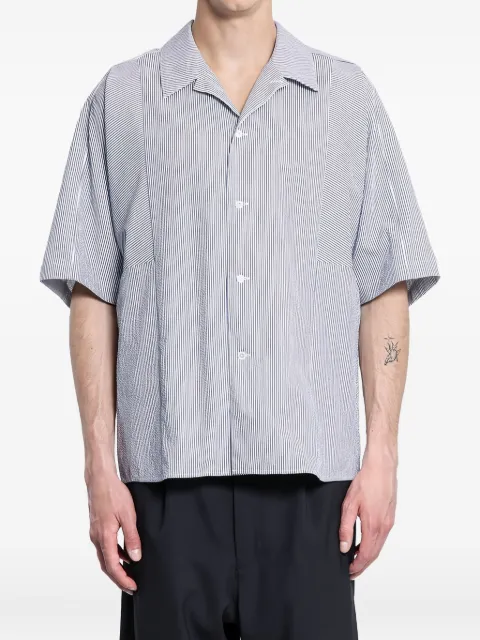 KUON striped panelled shirt