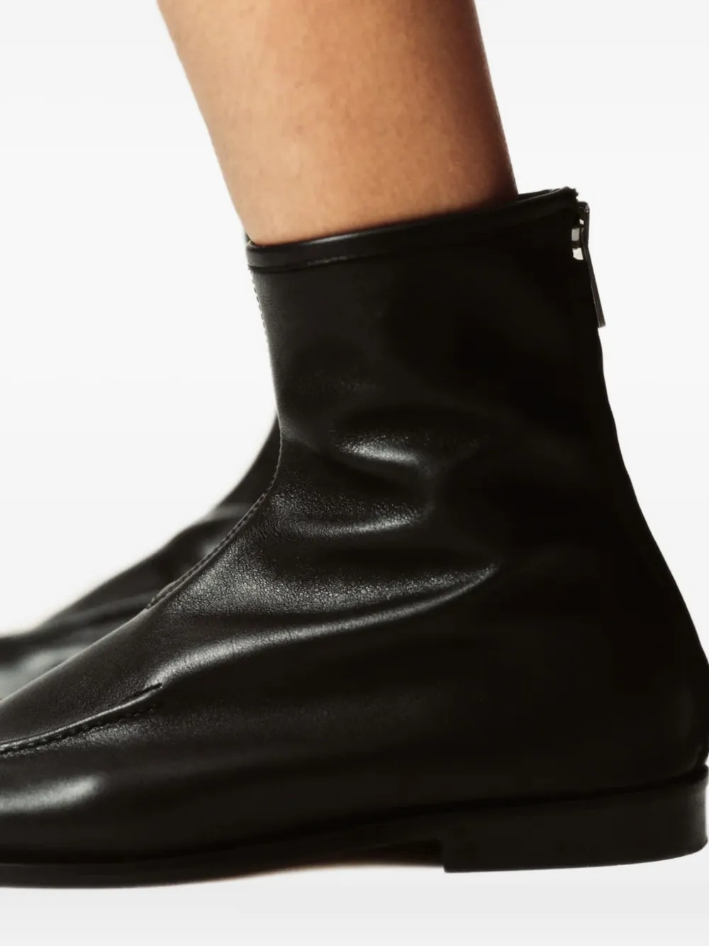 Hereu Juliol central-seam calfskin boots Black