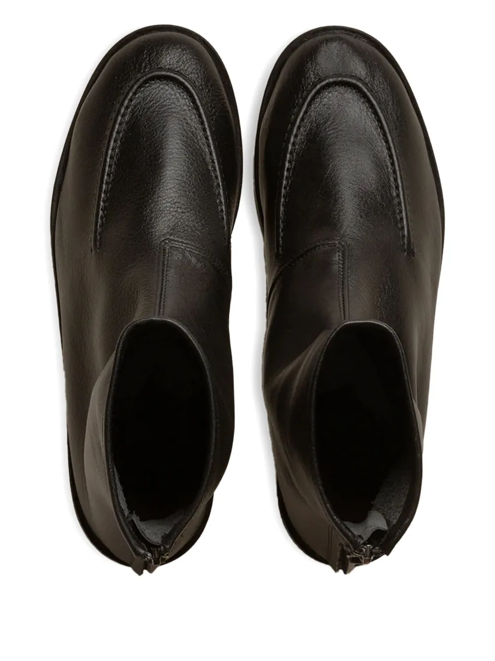 Hereu Juliol central-seam calfskin boots Black
