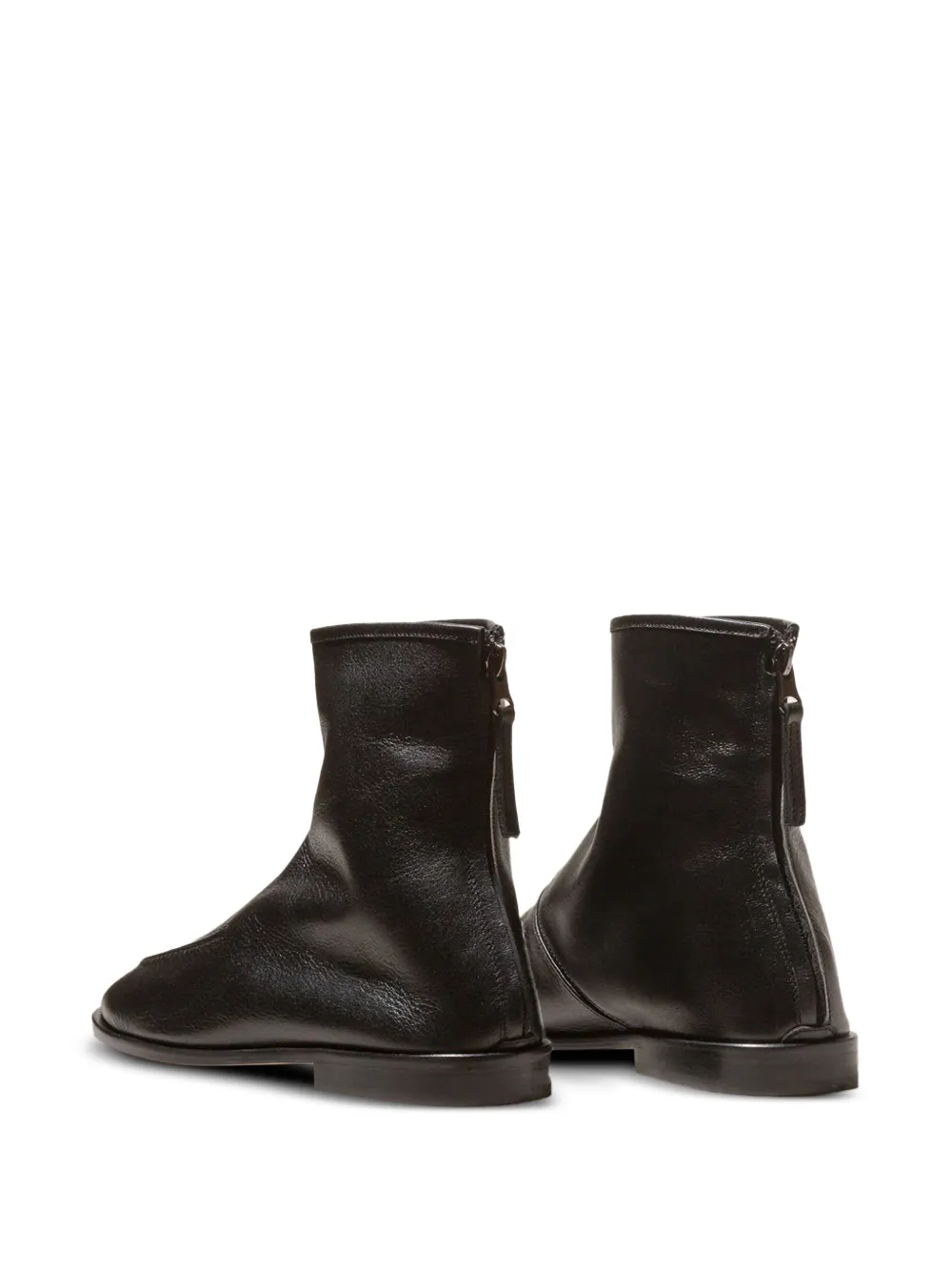 Hereu Juliol central-seam calfskin boots Black