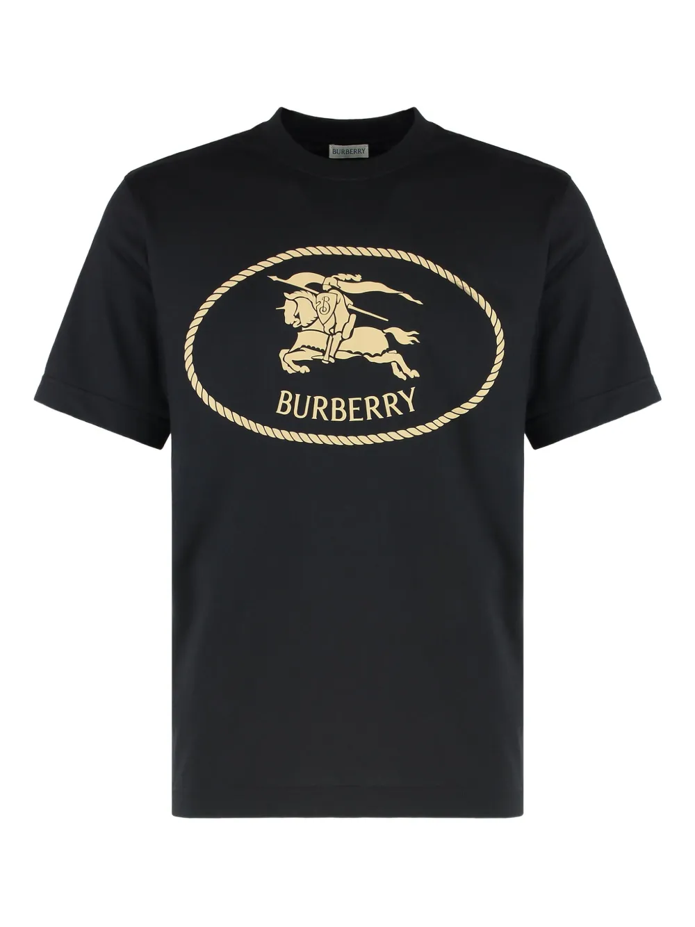 Burberry T-shirt met ronde hals en logo Zwart