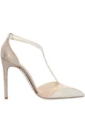René Caovilla 70mm Karung crystal-embellished T-bar pumps - Neutrals
