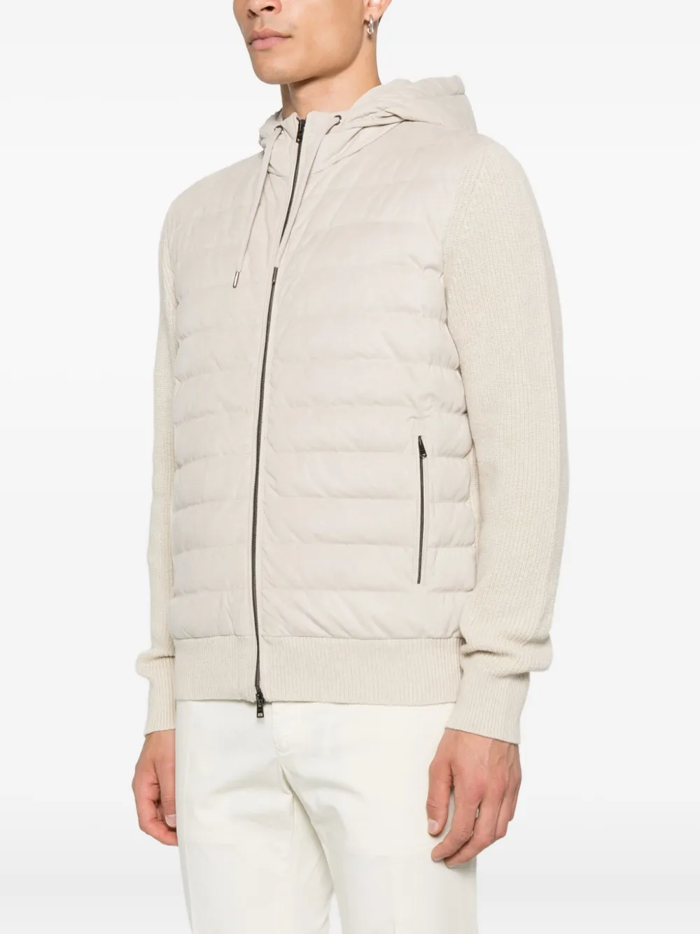 Herno Gevoerd jack met capuchon Beige