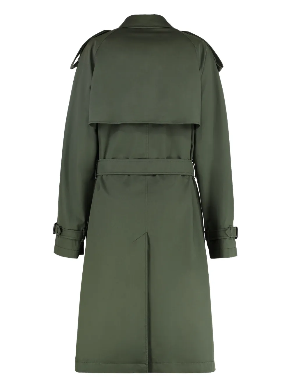 Burberry double-breasted belted trench coat Groen