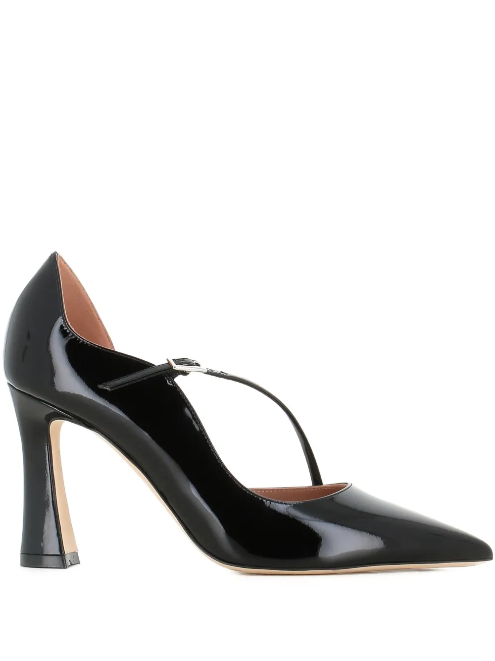 Malone Souliers 90mm patent leather cross-strap pumps - ブラック Malone Souliers 90mm patent leather cross-strap pumps - ブラック