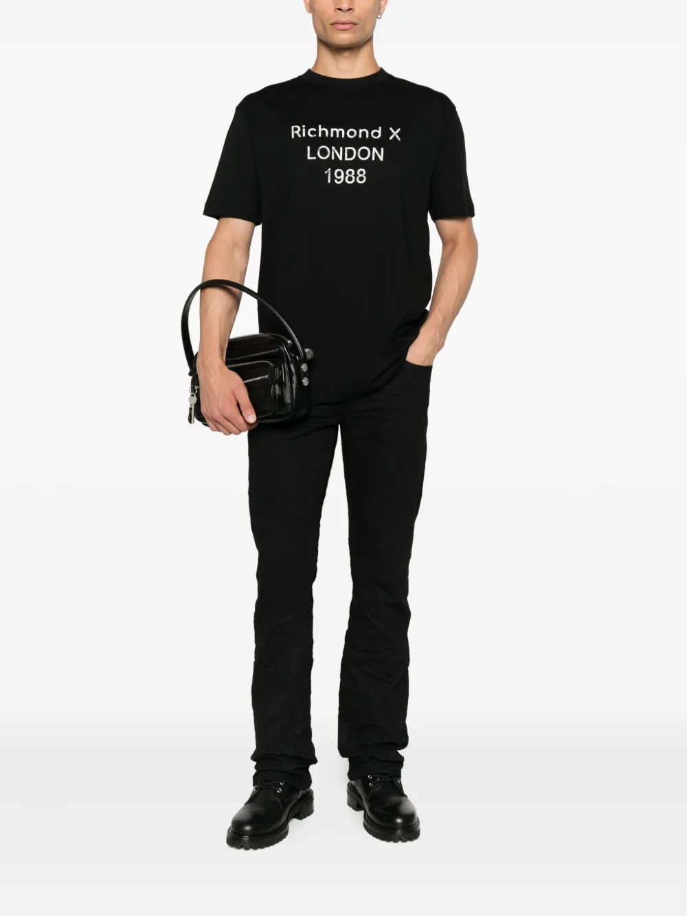 John Richmond London 1988 T-shirt Zwart