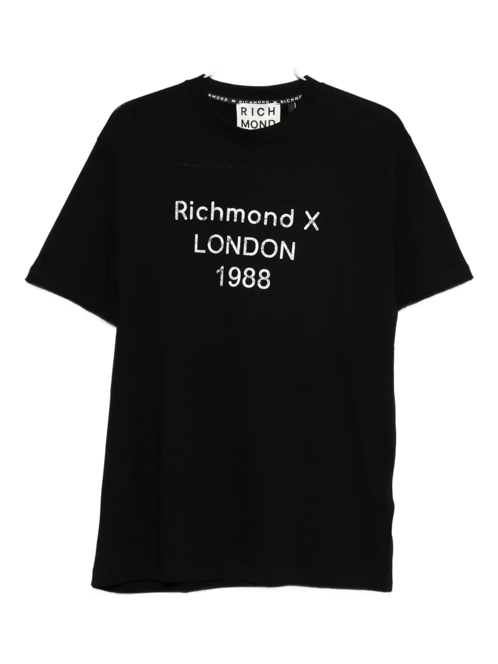 John Richmond Crew Neck T-shirt With Print In Black