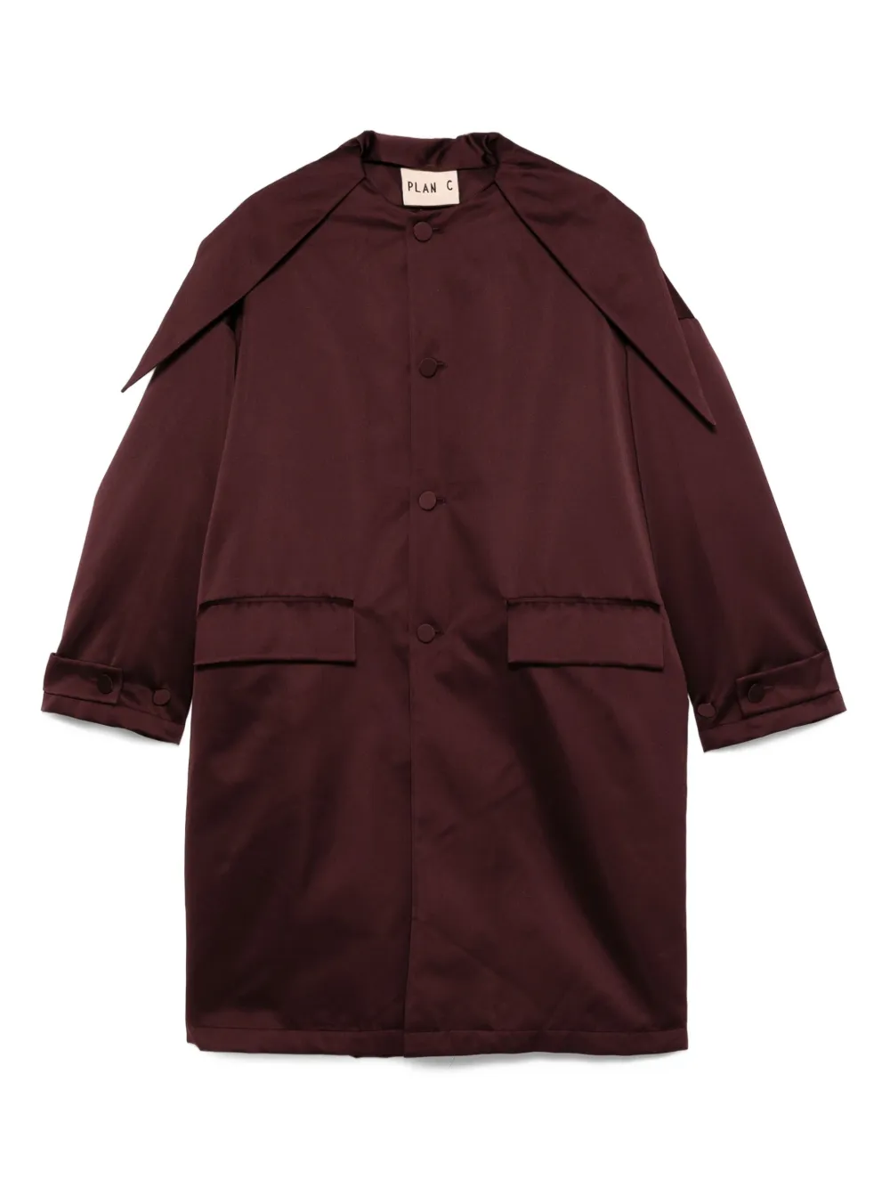 buttoned patch-pocket coat