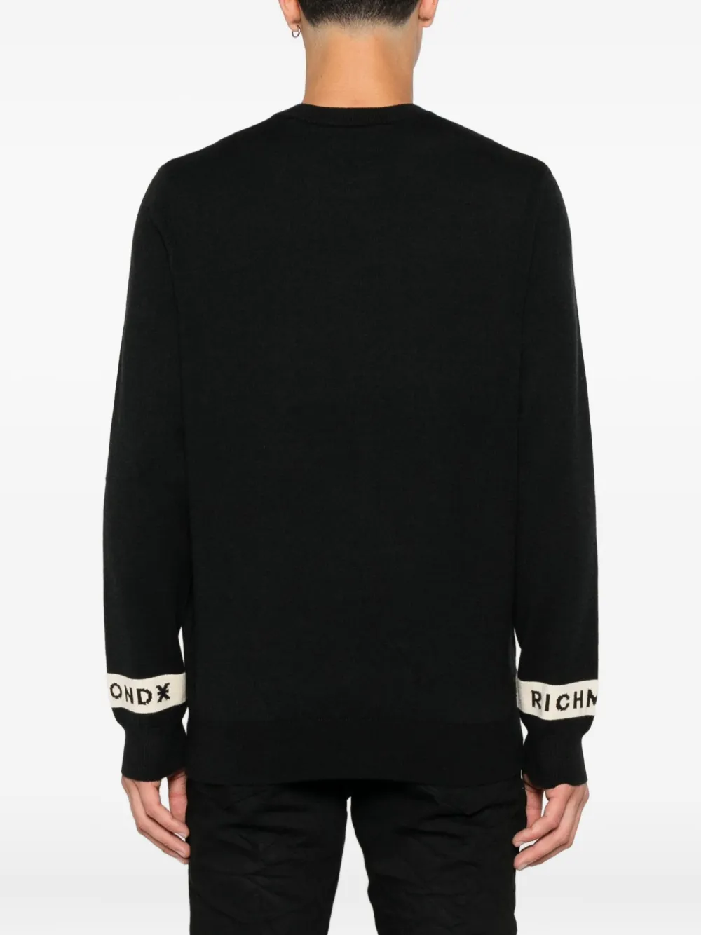 John Richmond Trui met ronde hals en logodetail Zwart