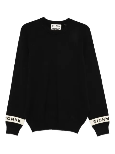 John Richmond logo-detail crew-neck sweater