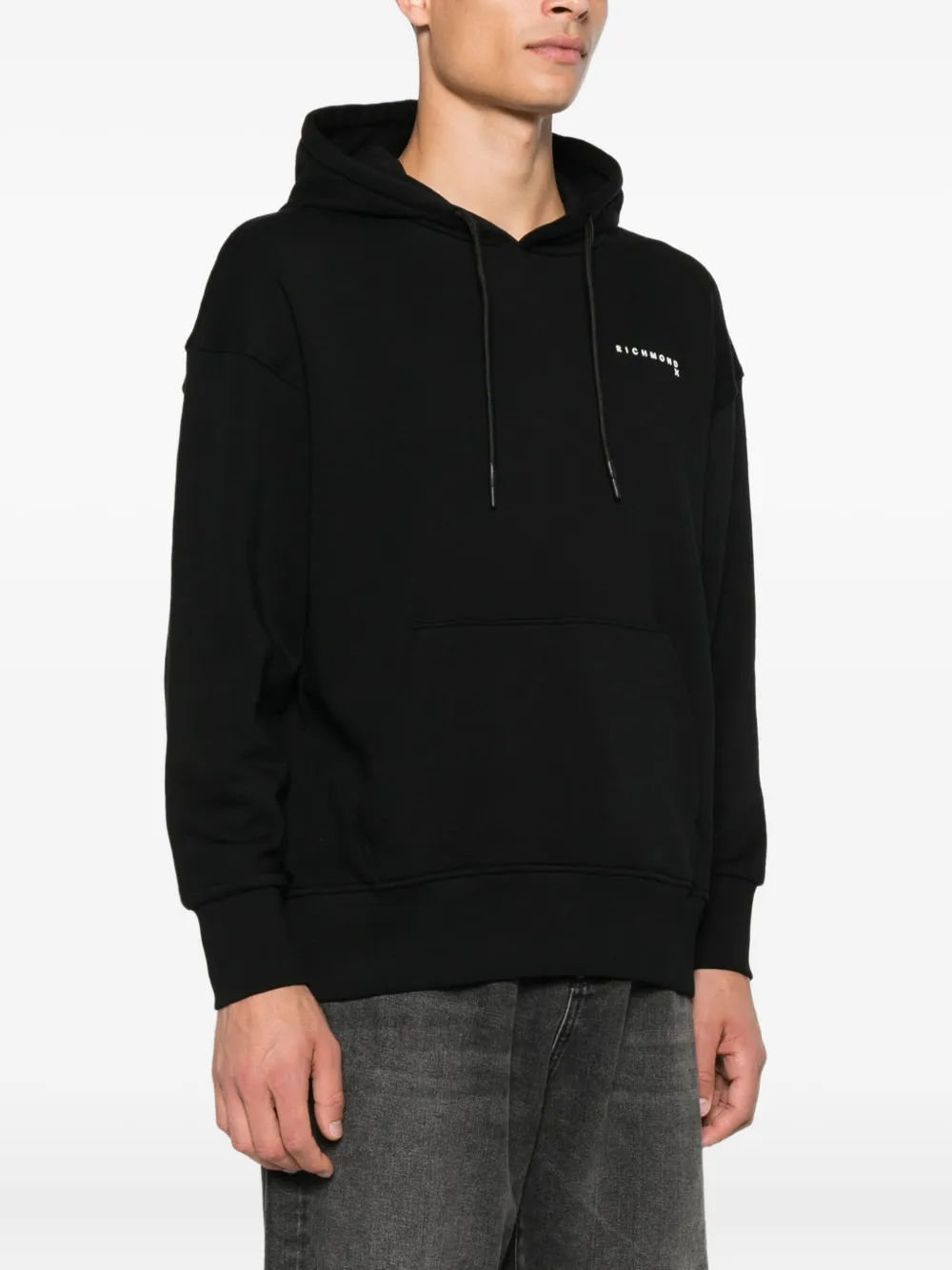 John Richmond Hoodie met logoprint Zwart