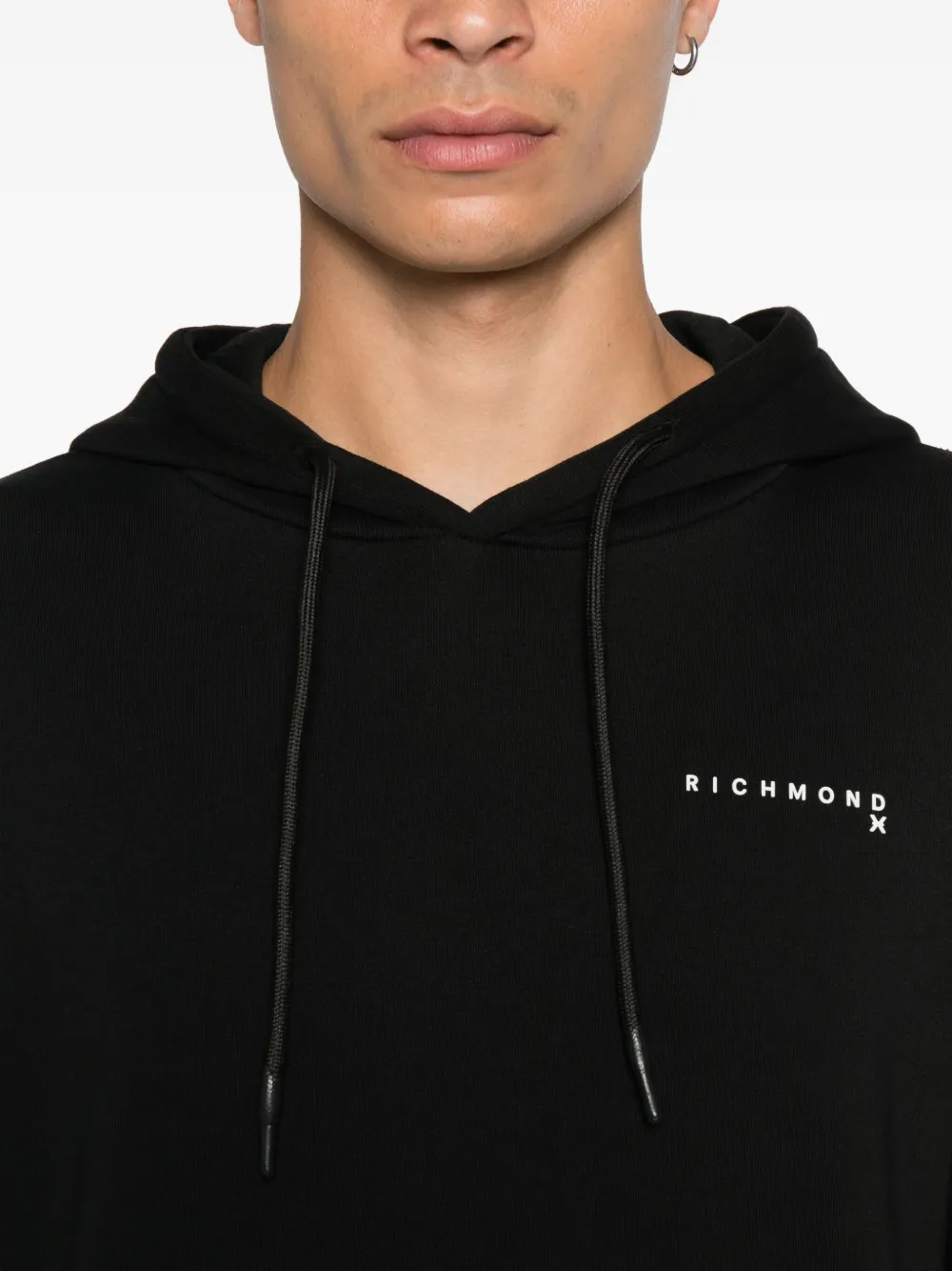John Richmond Hoodie met logoprint Zwart
