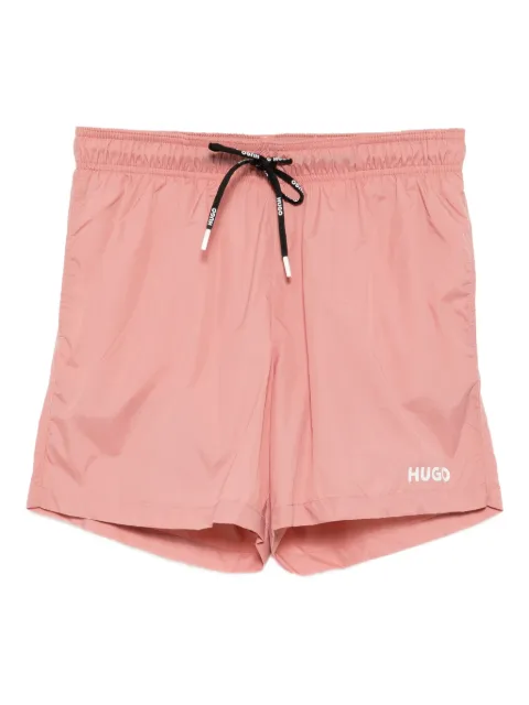 HUGO logo-printed swim shorts
