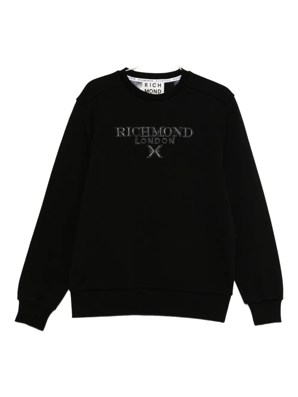 John Richmond Sweater met geborduurd logo Zwart