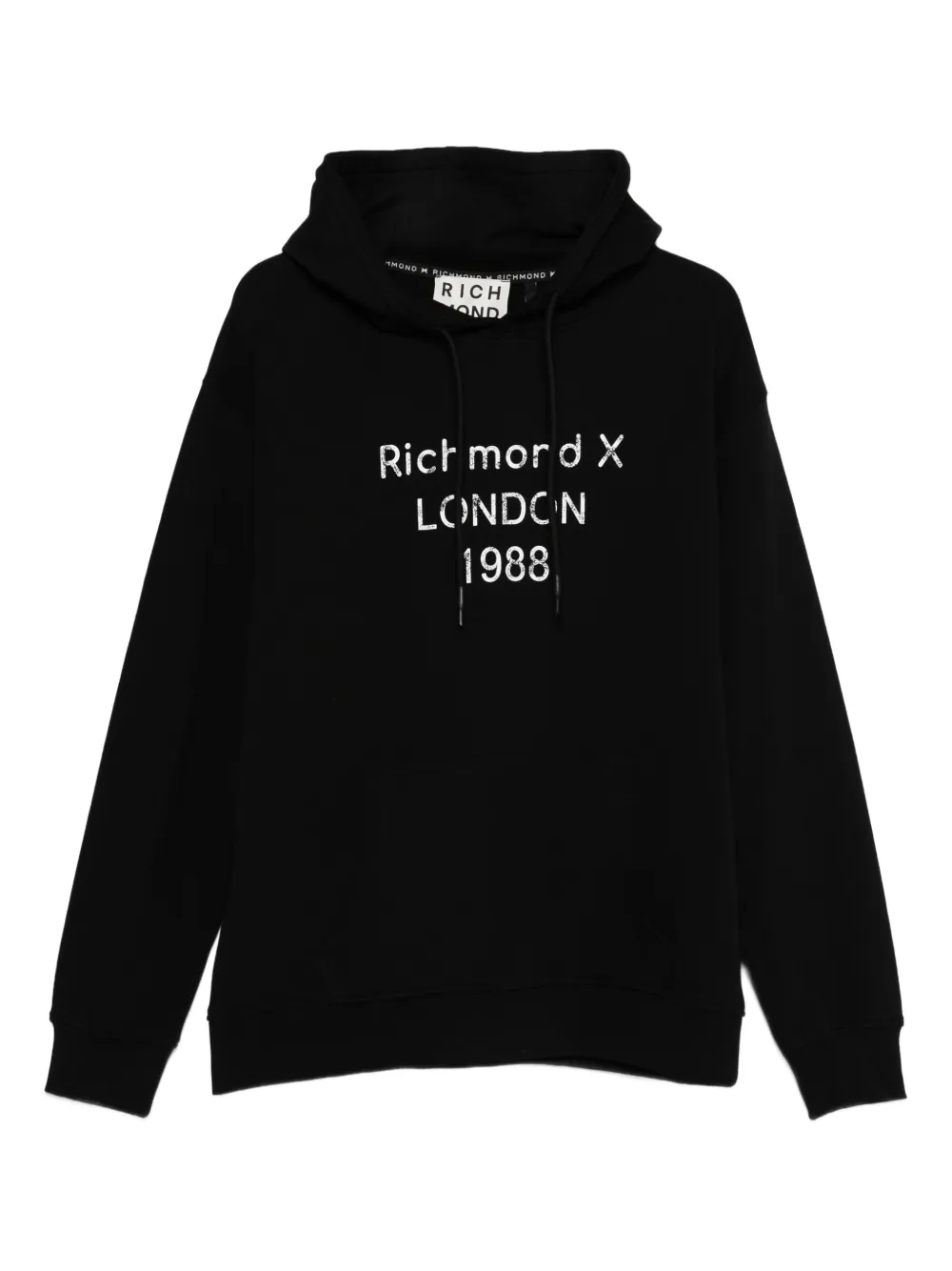 John Richmond London 1988 hoodie Zwart