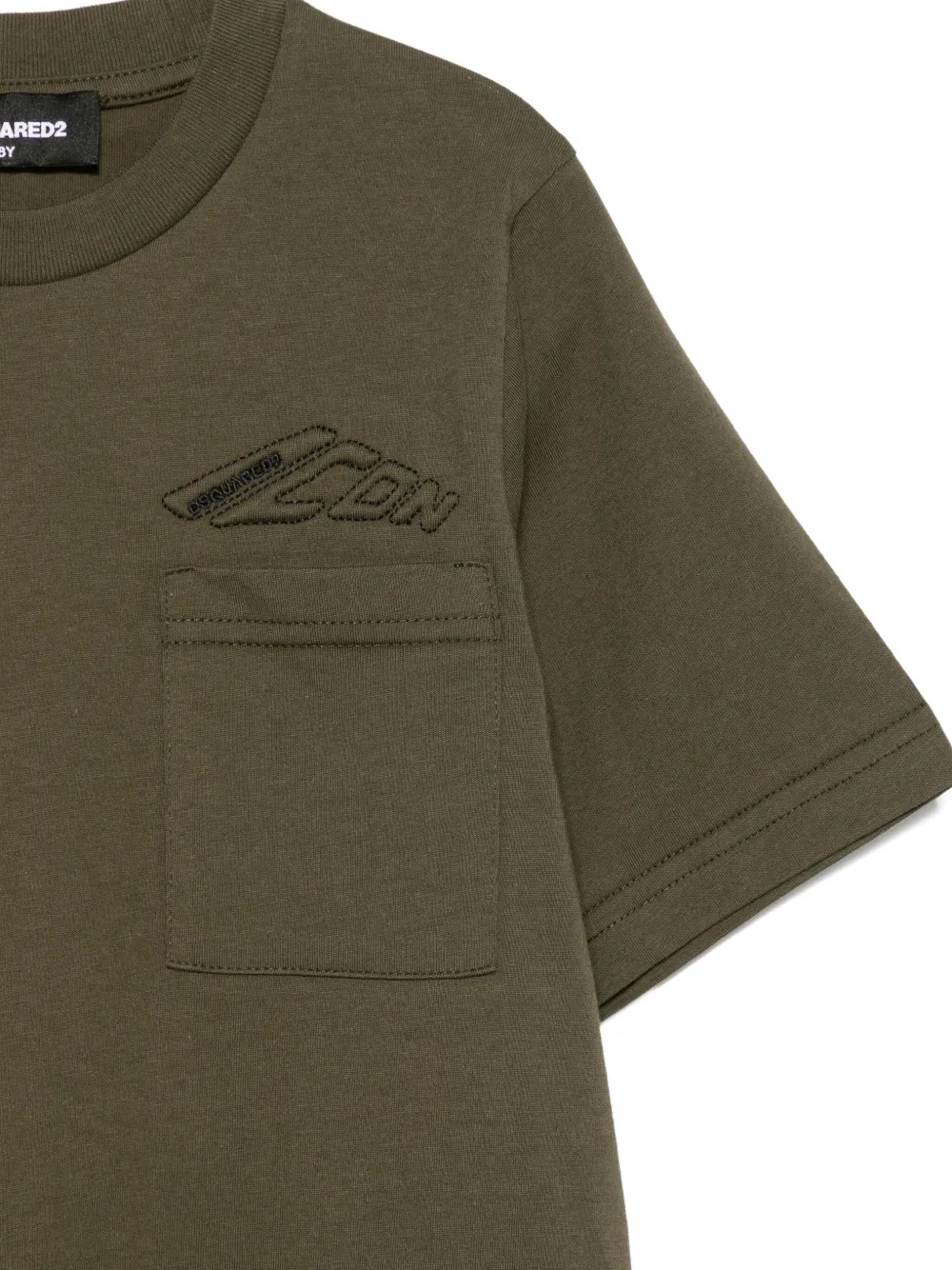 DSQUARED2 KIDS embroidered T-shirt Groen