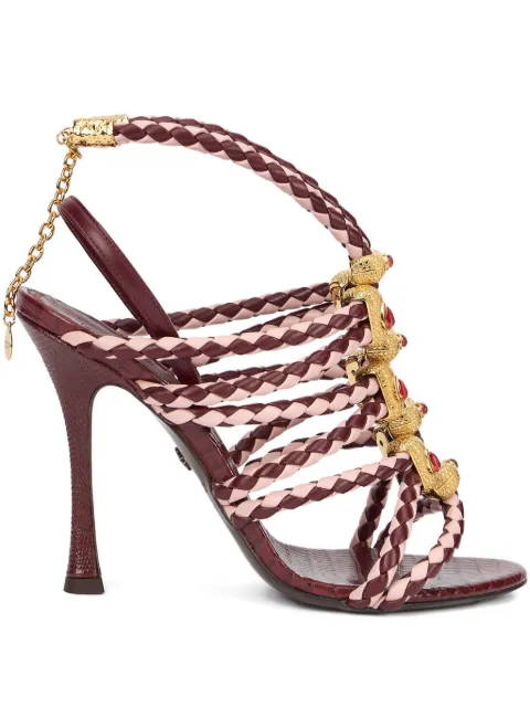 Roberto Cavalli sandalias con detalle de joyas