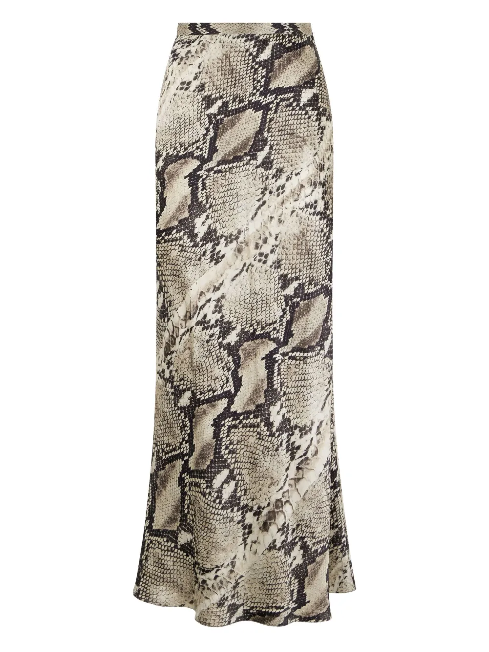 Roberto Cavalli snakeskin-print silk skirt Beige