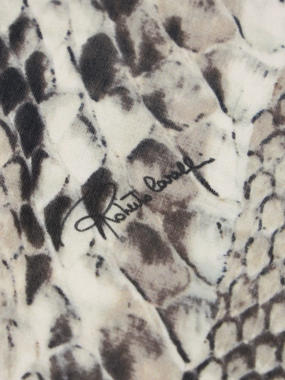 Roberto Cavalli Python-print Silk Scarf In Neutral