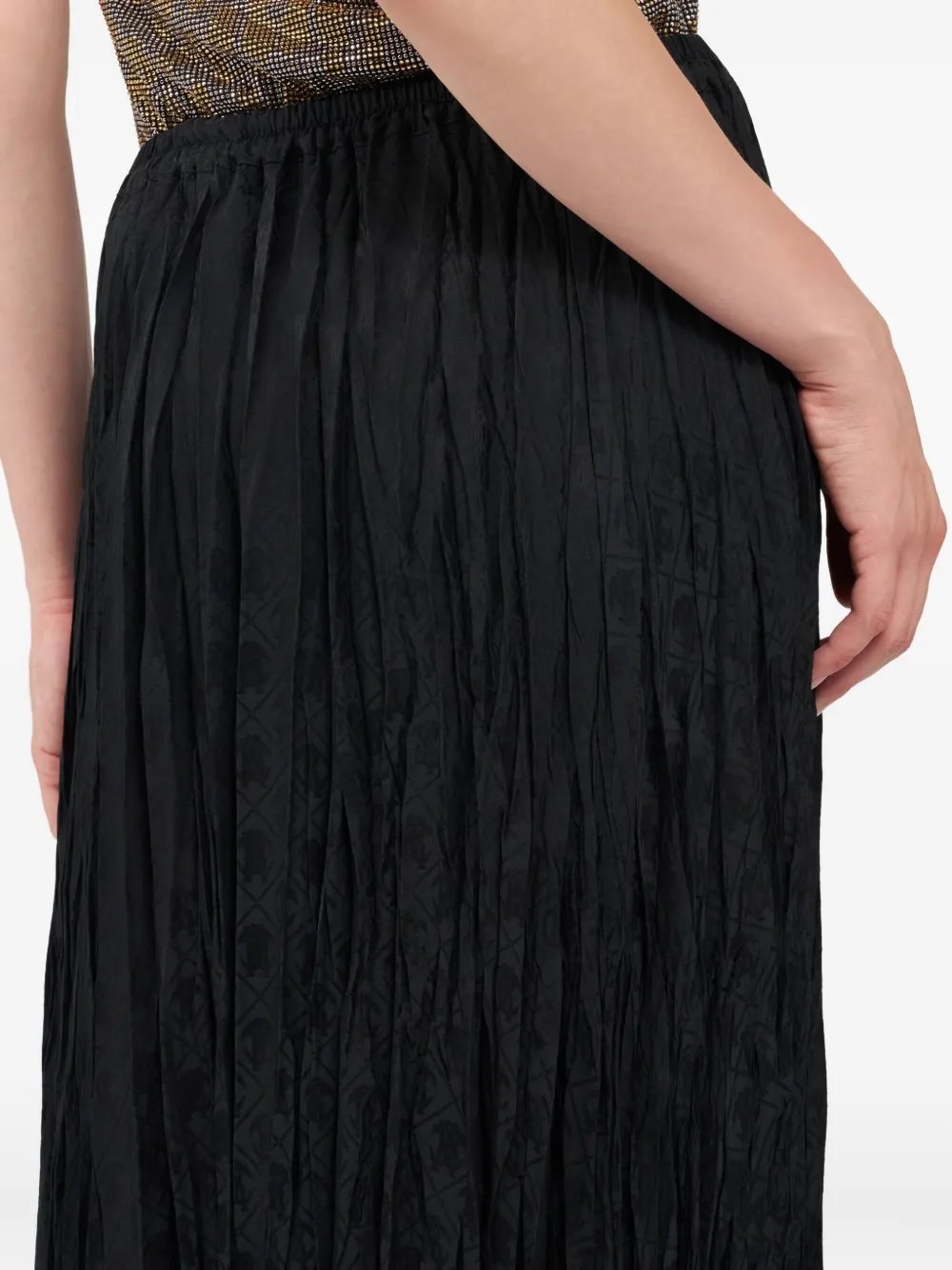 Roberto Cavalli pleated skirt Zwart