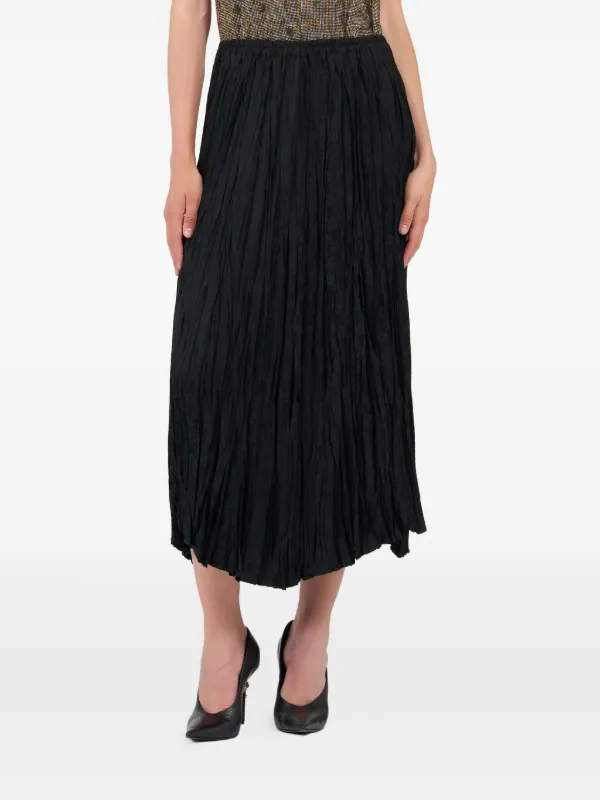 美品】クラスロベルト・カヴァリ プリーツスカート 刺繍 ビーズ シルク