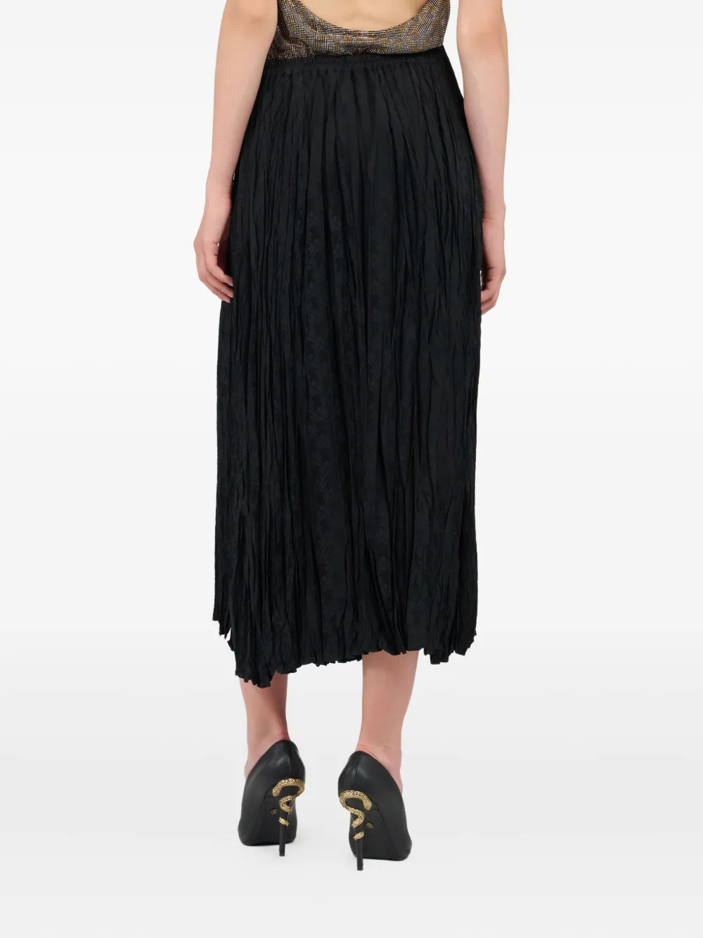 Roberto Cavalli pleated skirt Zwart