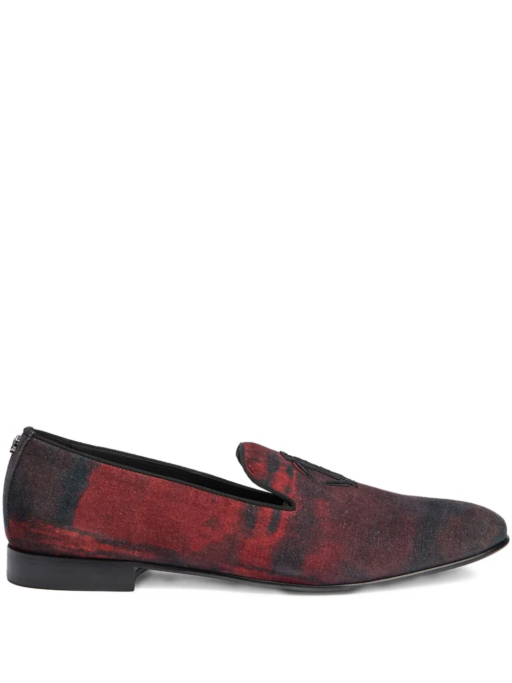Roberto Cavalli logo-embroidered loafers - Rosso
