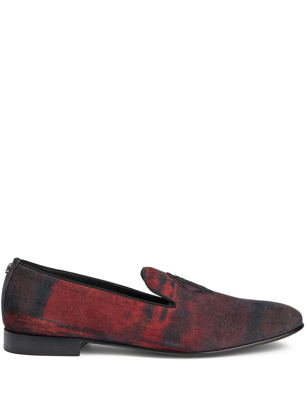 Roberto Cavalli logo-embroidered loafers - Rosso