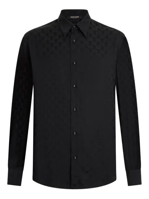 Roberto Cavalli monogram-pattern long-sleeve shirt