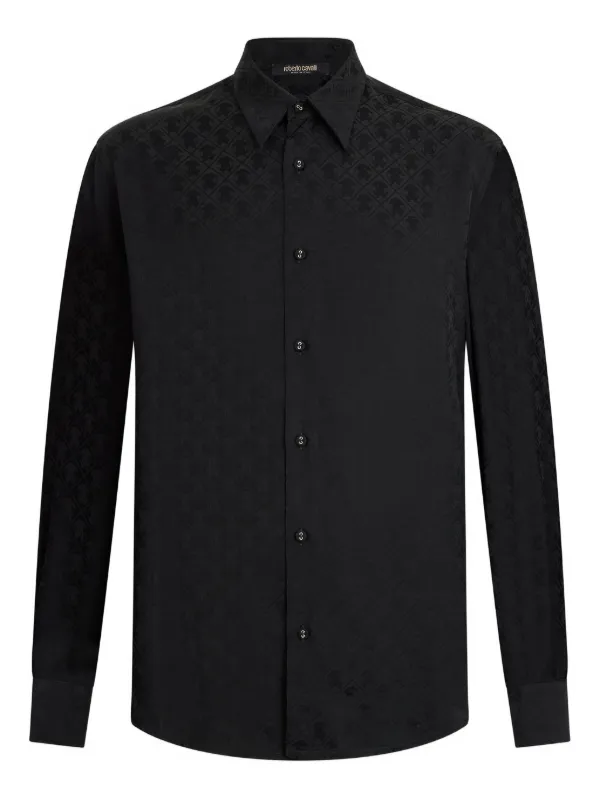 knee length dresses for ladies Balenciaga Black Monogram Long Sleeve Shirt – Justin Reed