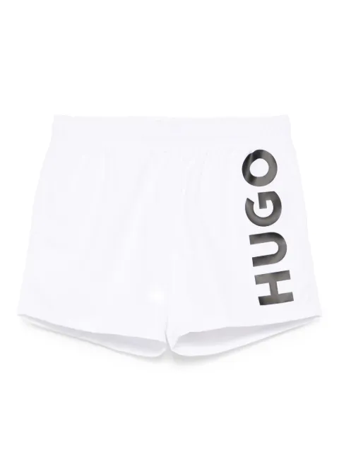 HUGO شورت سباحة بطبعة شعار الماركة