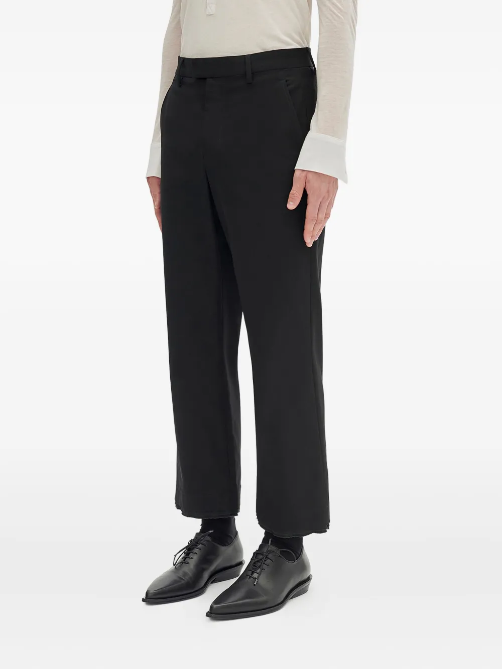  Ann Demeulemeester Ysten Cropped Trousers - Black 