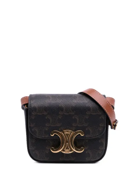 Céline Pre-Owned 2021 Mini Triomphe Coated Canvas crossbody bag