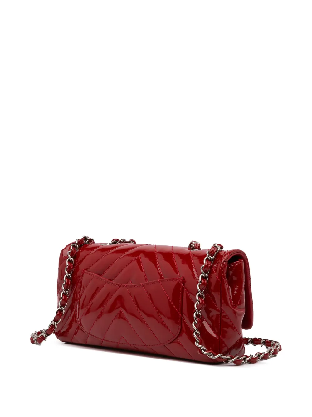 CHANEL Pre-Owned 2009-2010 Classic Chevron Patent East West Single Flap shoulder bag | Pre-Owned | Image 2