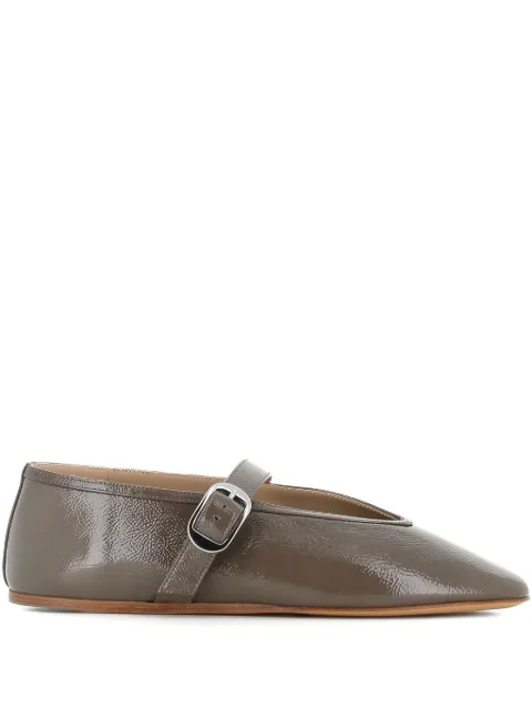 Le Monde Beryl buckle-strap leather ballet flats