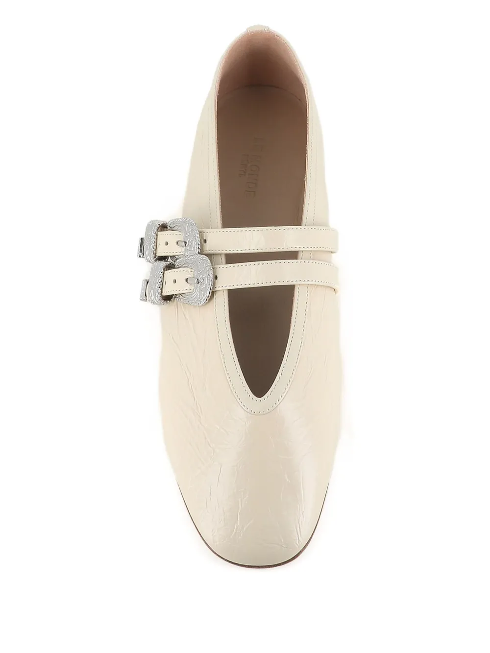 Le Monde Beryl buckle-embellished ballet flats Neutrals
