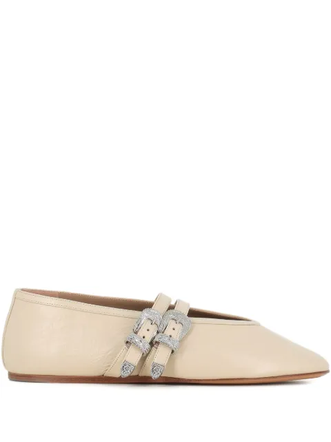 Le Monde Beryl buckle-embellished ballet flats