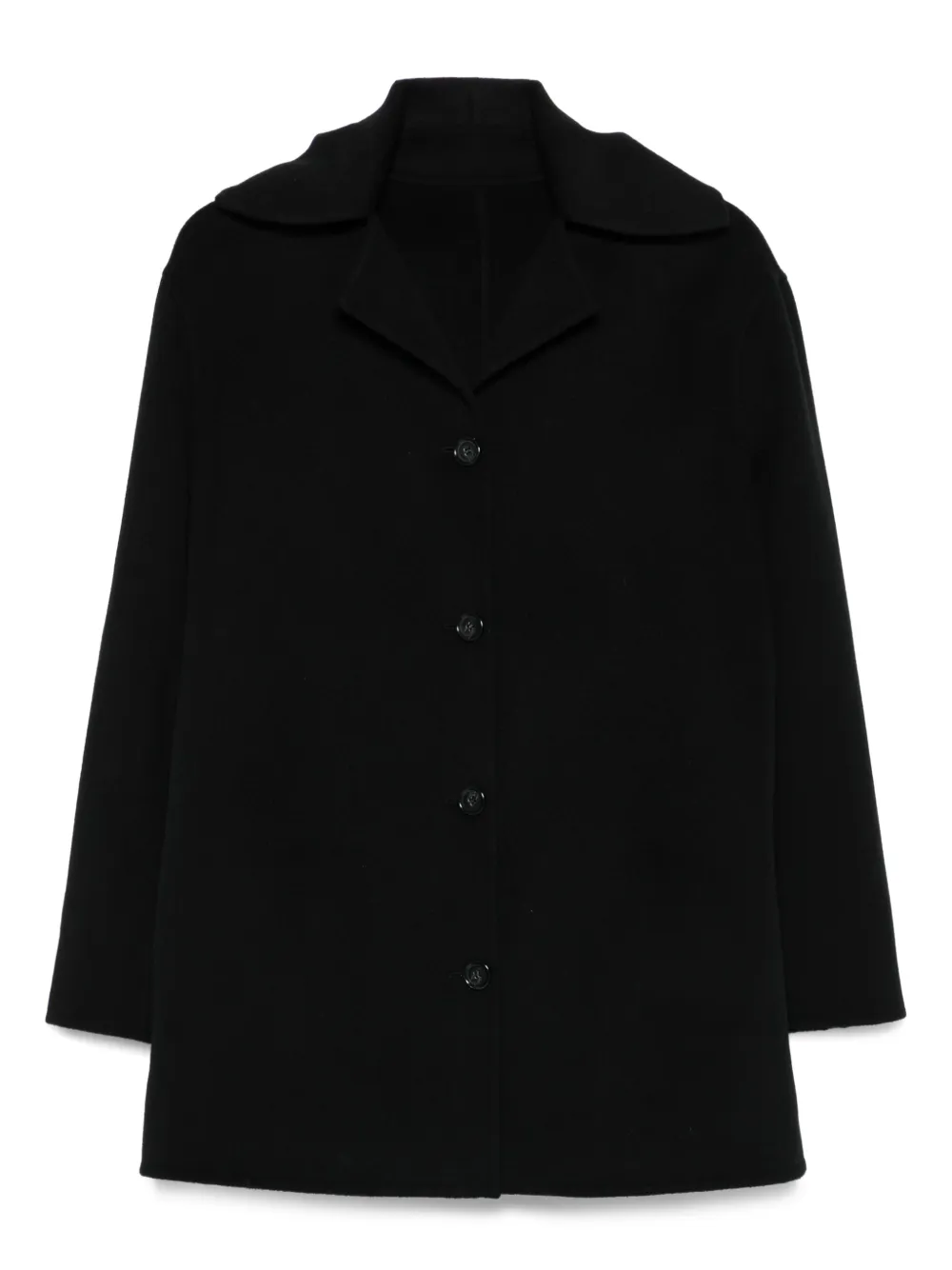 button-fastening collared jacket