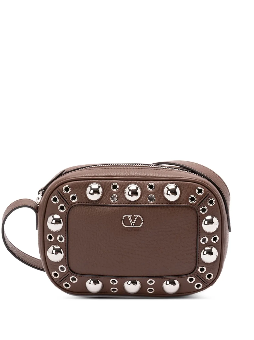 Valentino Garavani Nellcôte アイレット ショルダーバッグ - ブラウン Valentino Garavani Nellcôte アイレット ショルダーバッグ - ブラウン