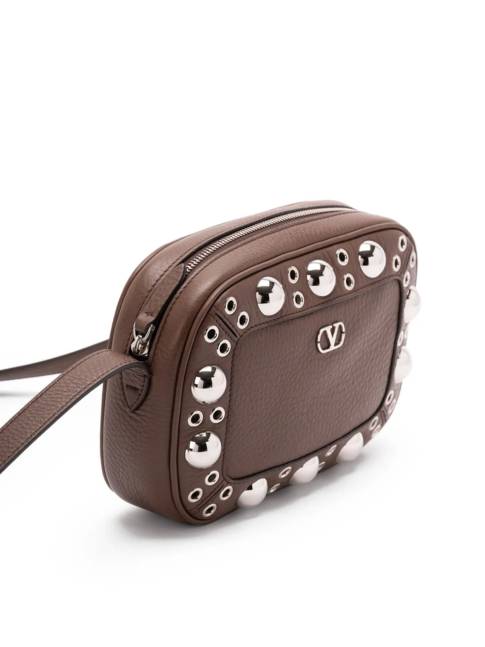 Valentino Garavani Nellcôte crossbodytas verfraaid met ringlets Bruin