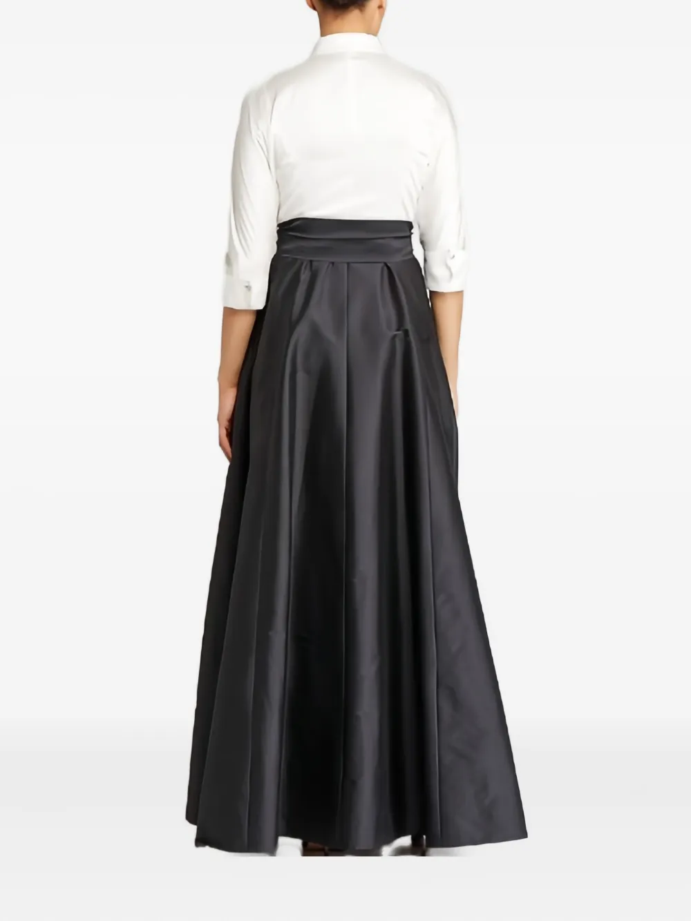 Teri Jon bow-detail shirt dress - Zwart