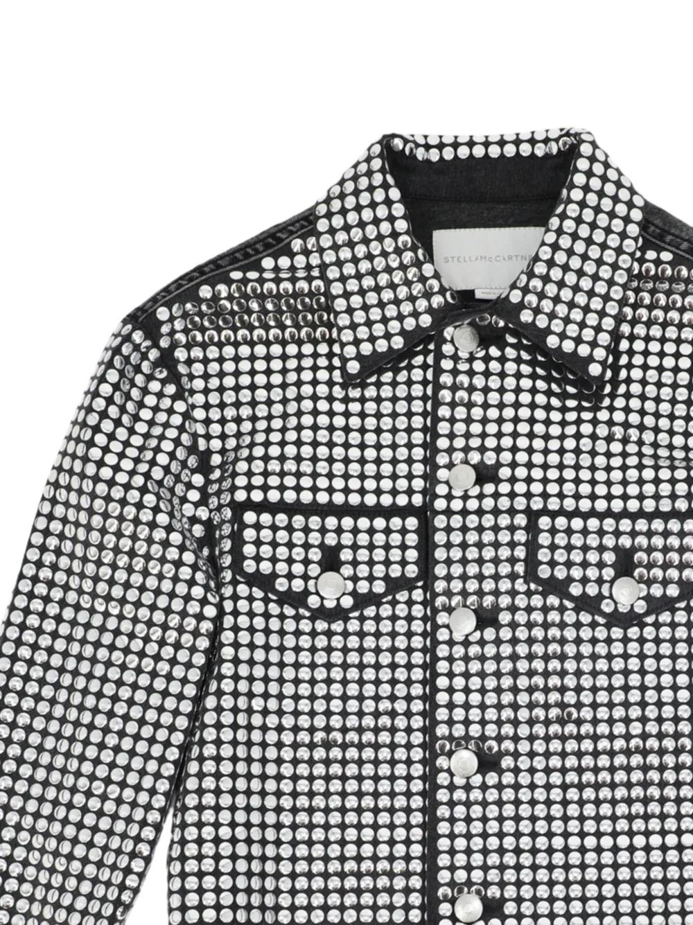 Stella McCartney Denim jack verfraaid met studs Zwart