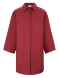 STAUD chest-pocket button-down dress - Red