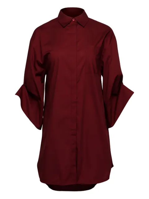 STAUD chest-pocket button-down dress